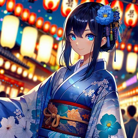 Anime Girl Wearing Yukata Anime Girl Fanart