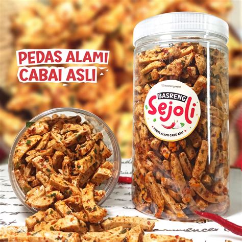 Jual Basreng Viral Basreng Pedas Daun Jeruk Kemasan Toples Basreng