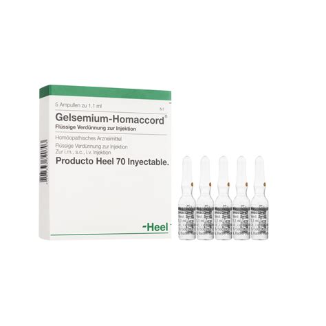 GELSEMIUM HOMACCORD AMPOLLA X 1 ML HEEL Caja X 5 Ampollas EstarBien