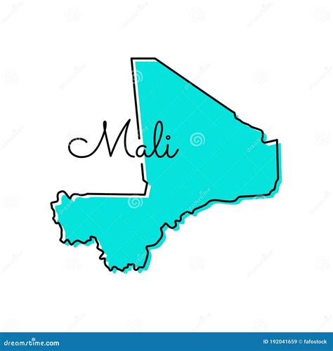 Map Of Mali Vector Design Template Stock Vector Illustration Of