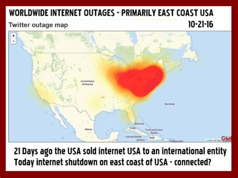 East Coast Internet Outage Today