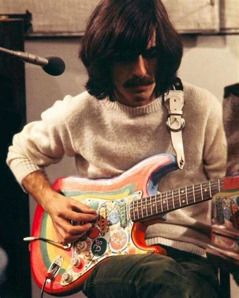 Liam Gillespie On Instagram George Harrison With His “rocky” Stratocaster February 1969