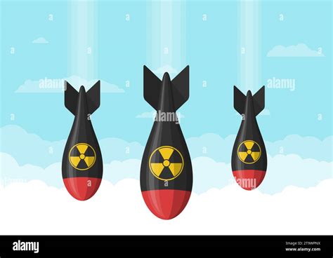 Atom Bombs Falling On The Sky Nuclear War Atomic Rocket Air Bomb