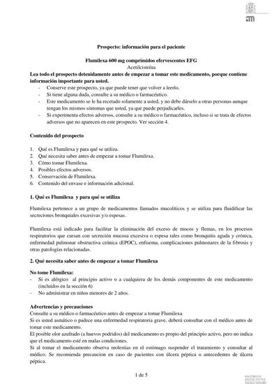 Prospecto Informaci N Para El Paciente