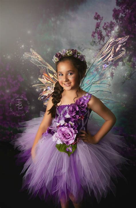 Purple Tutu Dress Birthday Photo Prop Halloween Fairy Tutu Dress