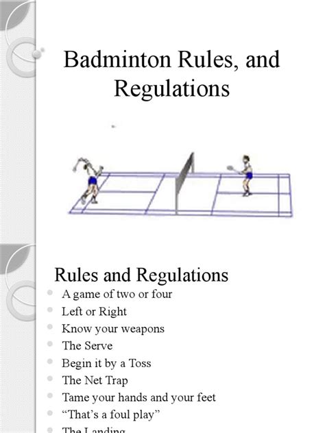 Badminton Rules And Regulations Pdf Leisure Gaming