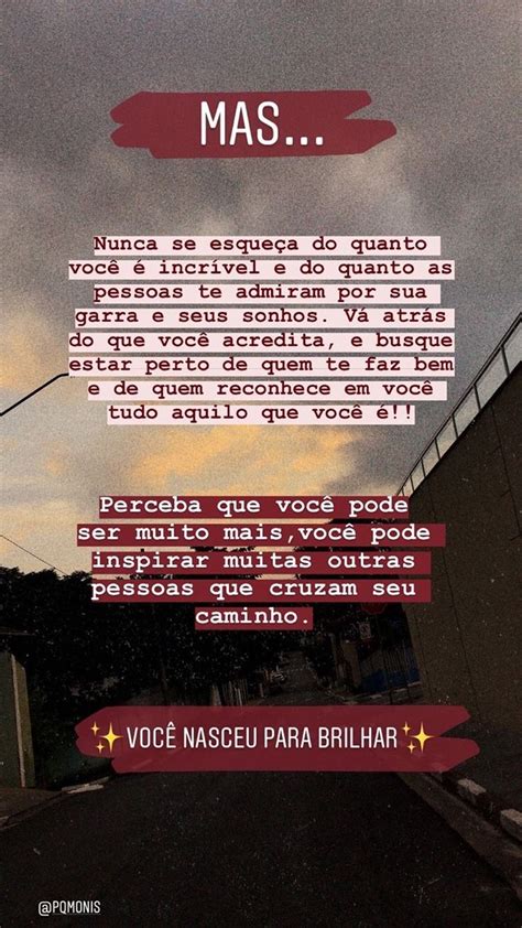 VOCÊ NASCEU PARA BRILHAR Frases inspiracionais Citações