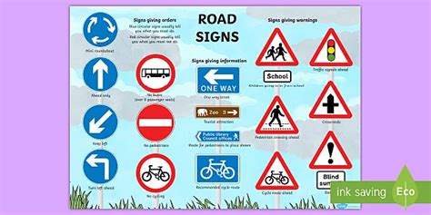 Road Safety Traffic Signs And Directions English ESL 55 OFF