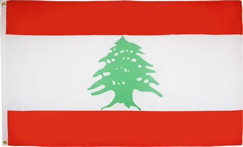 Lebanon Flag X Ft Polyester Lebanese Banner With Two Metal