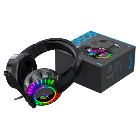 G505 RGB Gaming Wired Headphones, USB Mic Noise Cancelling And Audio ...