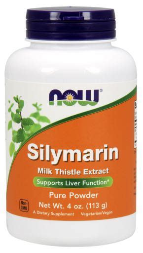 Now Silymarin Milk Thistle Extract Pure Powder Leading Supplement