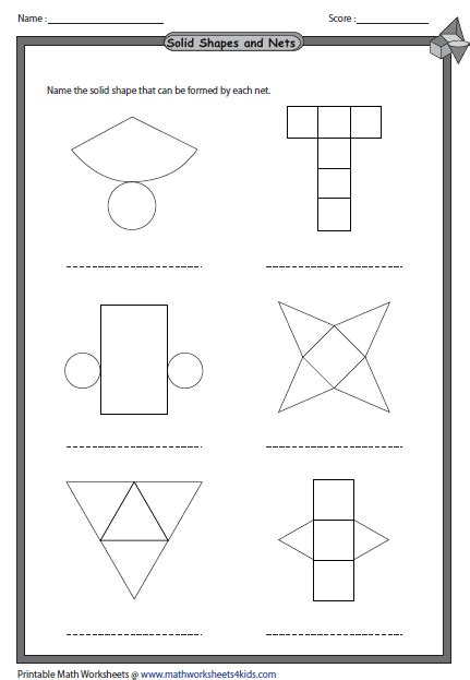 Net Of Solid Figures Worksheet