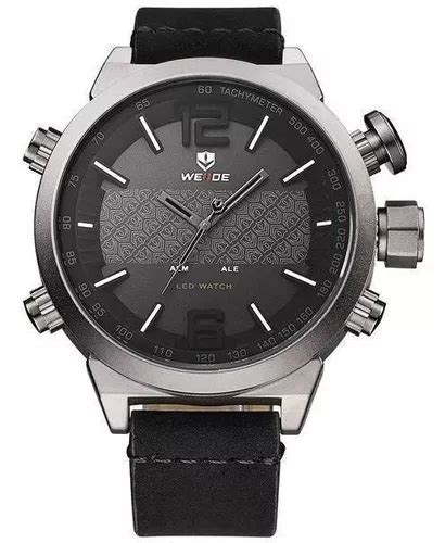 Reloj Weide Anadigi Wh 6101 Para Hombre Negro Y Gris MercadoLibre