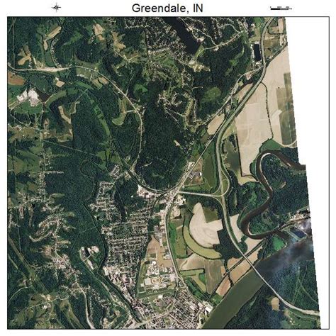 Aerial Photography Map of Greendale, IN Indiana