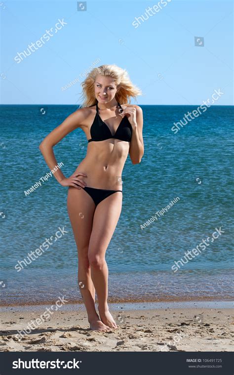 Beauty Sexy Woman On Beach Bikini Stock Photo Shutterstock
