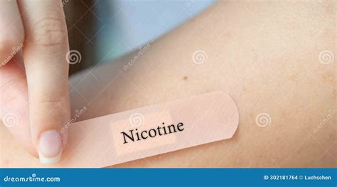 nicotine transdermal patch stock photo image  patch