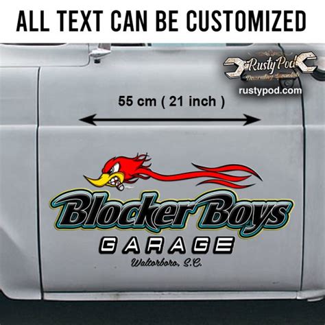 Personalized Hot Rod Bird Lettering For Truck Vinyl Sticker 10308 Rustypod Store