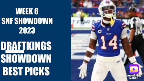 Giants Vs Bills Draftkings Snf Showdown Lineup Strategy Expert Picks