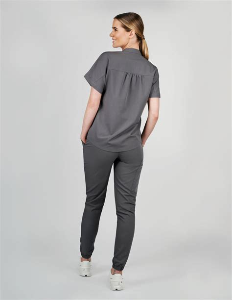 Orchid Three Pocket Women S Charcoal Scrub Top Create Amor