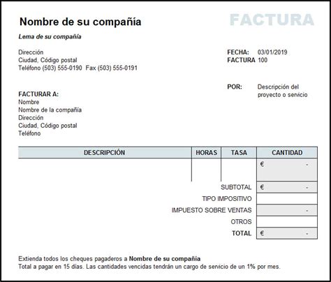 Factura ordinaria Características ejemplos y plantillas