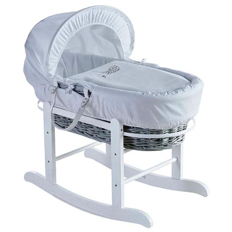 Kinder Valley Sleepy Owl Wicker Moses Basket W White Stand Buy At