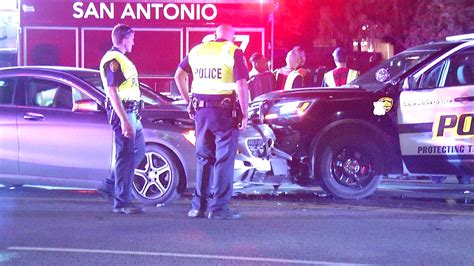 Sapd Officer Hospitalized After Head On Crash On Nw Side