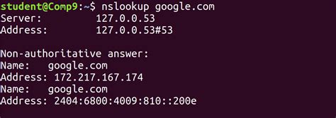 Nslookup Command In Linux With Examples Geeksforgeeks