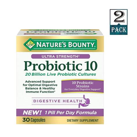 Nature S Bounty Ultra Strength Probiotic Twin Pack Count Pack Of