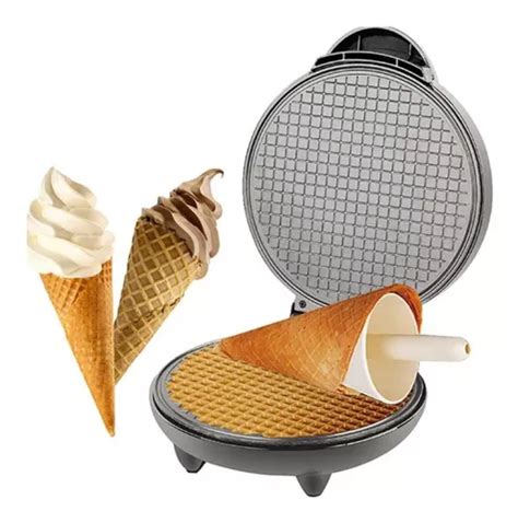 Máquina Helmut Waflera Para Conos Helados Cuchufli Waffles Color Negro