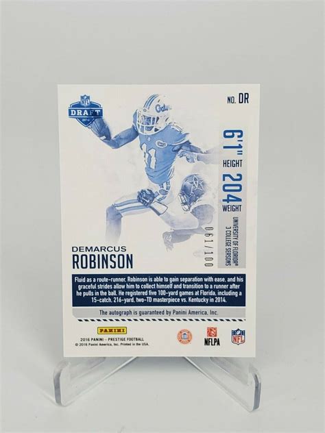 Panini Prestige Signatures Xtra Points Purple Demarcus Robinson