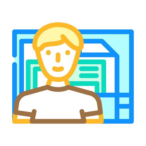 Computer Engineer Worker Color Icon Vector Illustration 21754377 Vector