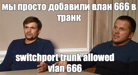 Meme мы просто добавили влан 666 в транк Switchport Trunk Allowed