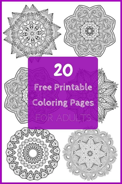 Color Yourself Calm With These 20 Free Printable Coloring Pages