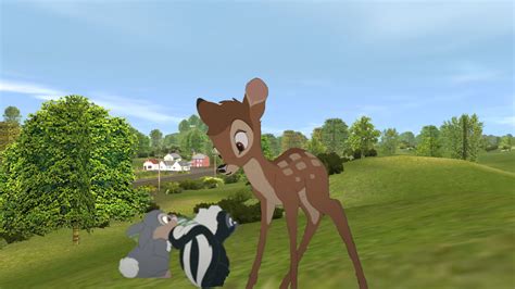 Bambi with Thumper and Flower by FlyingFoxandBambi on DeviantArt