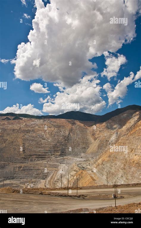 Scene From Kennecott Utah Coppers Open Pit Mine Near Salt Lake City