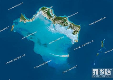 Satellite View Of Turks And Caicos Islands This Image Was Compiled