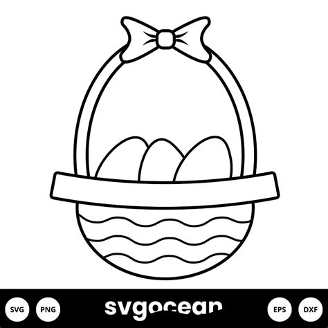 Easter Basket SVG vector for instant download - Svg Ocean — svgocean