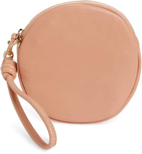 Clare V Lambskin Leather Circle Clutch Nordstrom Leather Lambskin