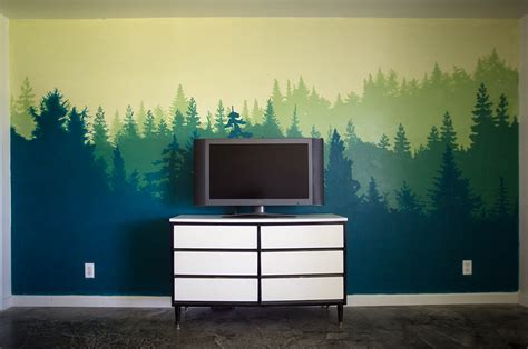 Forest Wall Mural - Bedroom Makeover | Little Lady Little City