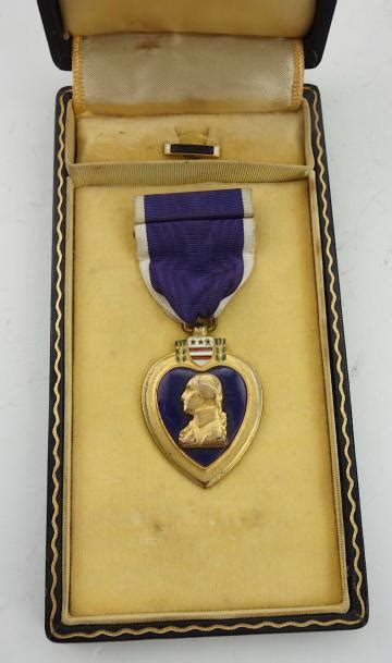 Imcs Militaria Us Ww Purple Heart In Case