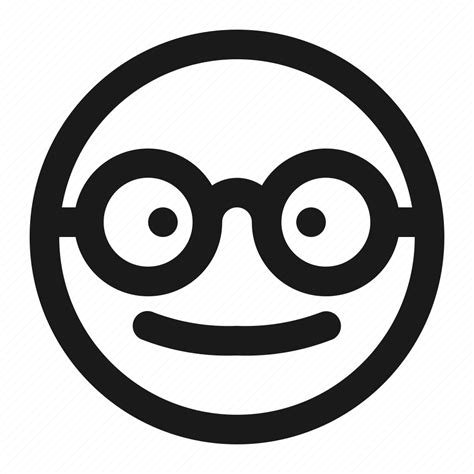 Geek, glasses, nerd, emoji, eyeglasses icon - Download on Iconfinder