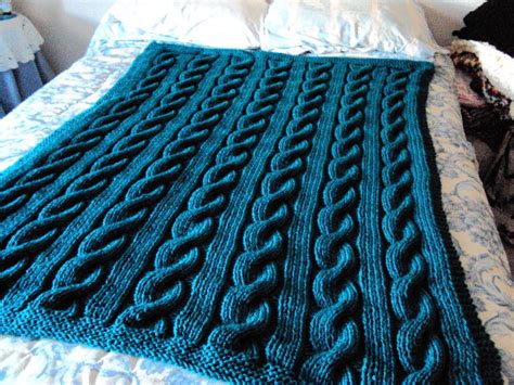 Chunky Cable Knit Throw Blanket Pattern Mikes Nature