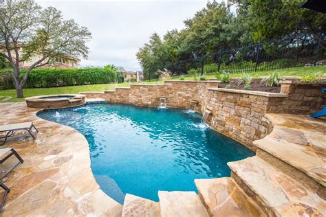 Austin Custom Pool Photos Gallery Custom Pool Design San Antonio Natural Pools With Scuppers