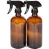 Vivaplex Large Oz Empty Amber Glass Spray Bottles With Black