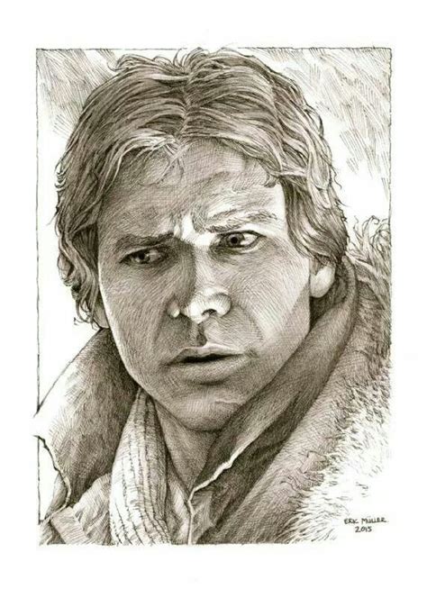 Han Solo Hoth Pencil Drawing Star Wars Drawings Star Wars Artwork