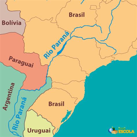 Rio Paraná Mapa Características Importância Brasil Escola