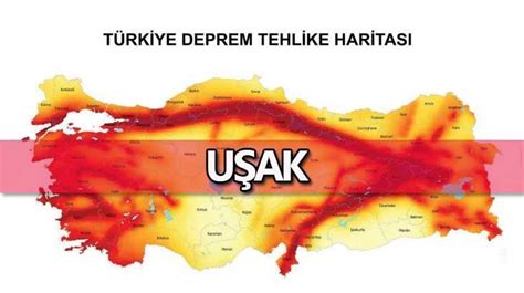 Uşak deprem riski haritası Uşak tan fay hattı geçiyor mu deprem