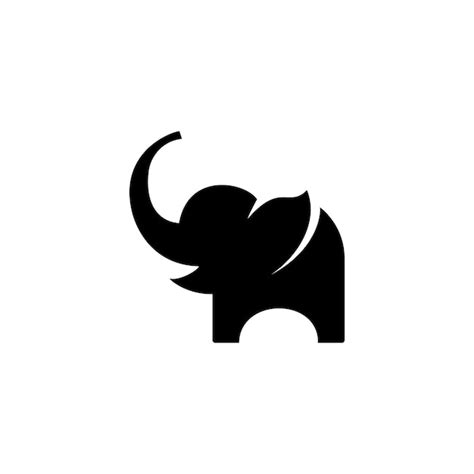 Elefant Logo Vektor Symbol Illustration Premium Vektor