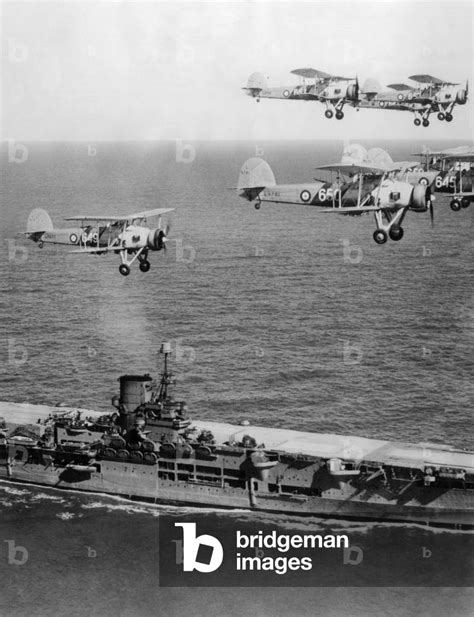 Image Of The British Torpedo Bomber Fairey Swordfish Of The Royal Navy