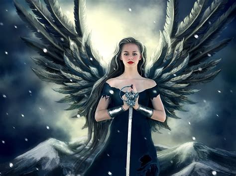 Female Guardian Angel With Sword